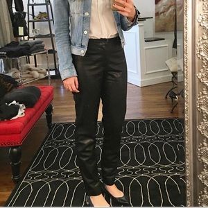 Faux Leather Straight Leg Pants